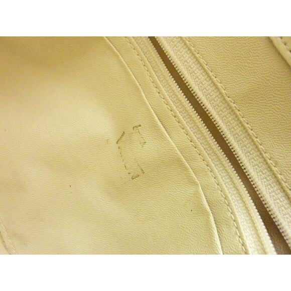 Vintage Womens Clutch Cream Faux Lizard Faux Leather Handbag Purse - Picture 6 of 6